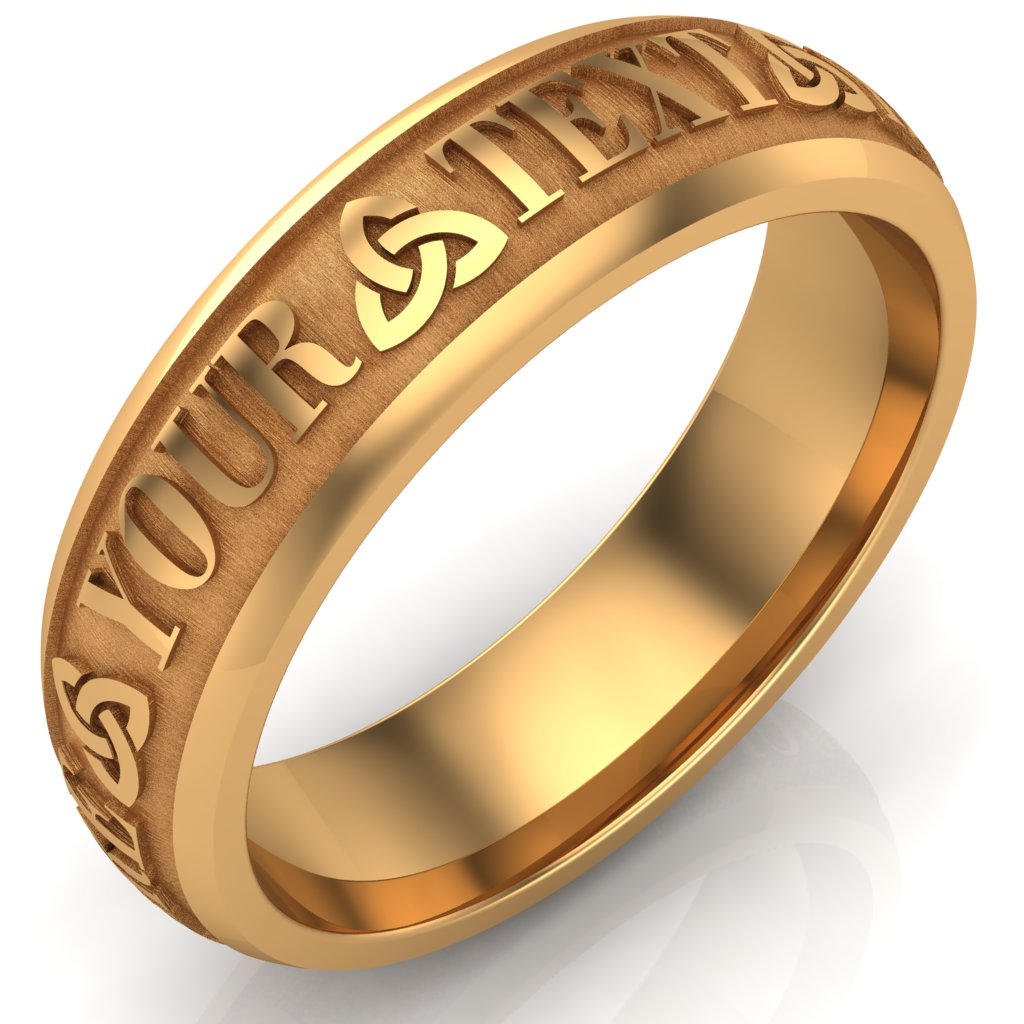 Custom Wedding Band Ring 14K Yellow Gold mm – Custom Ring